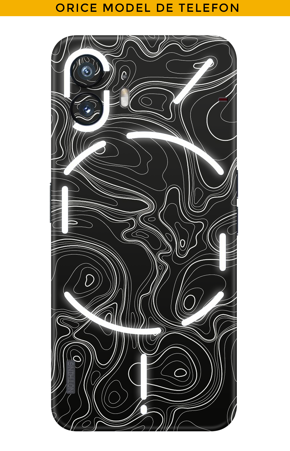 Skin QUALSIASI TELEFONO - Black Damascus