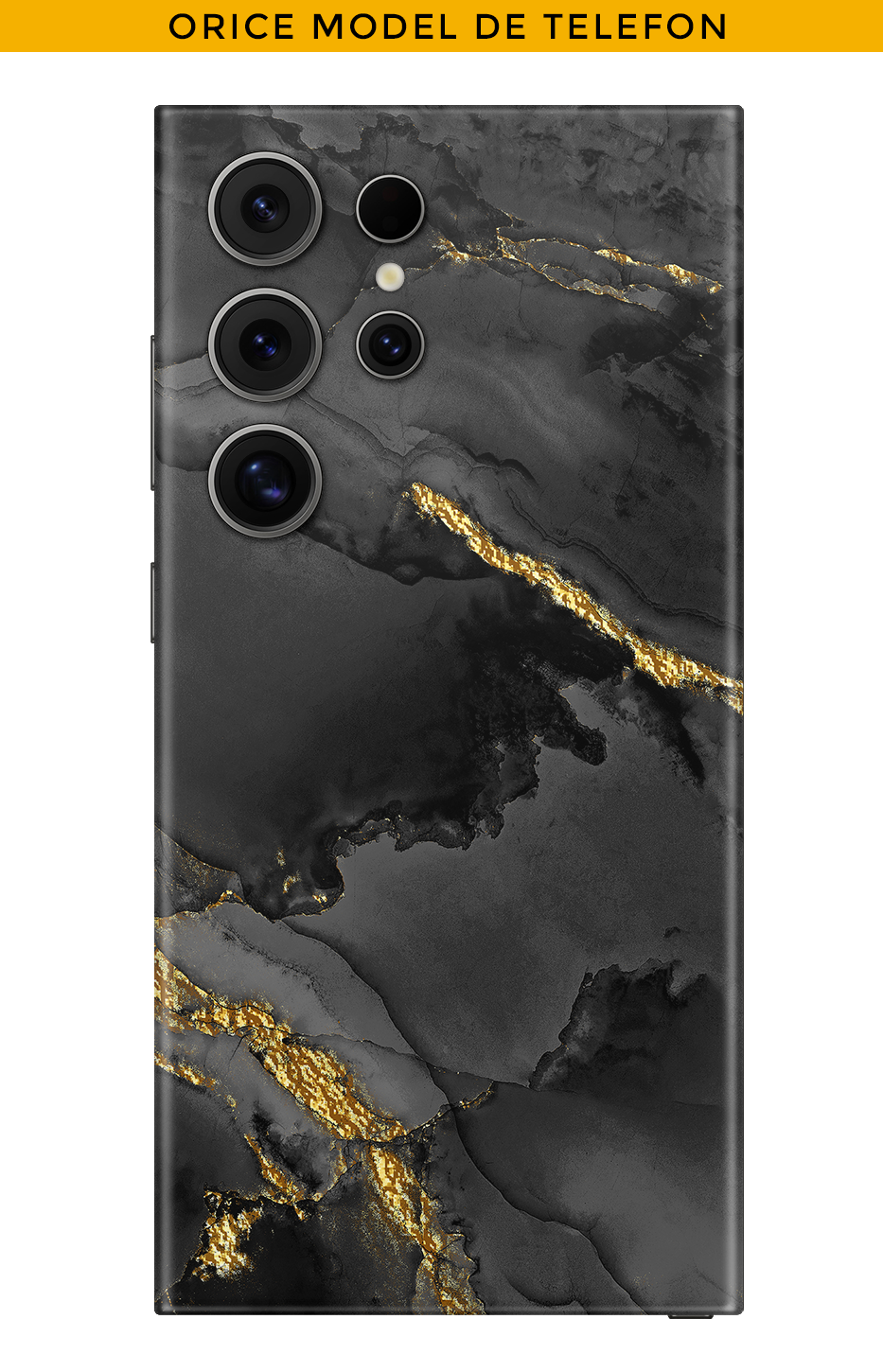 Skin QUALSIASI TELEFONO - Scuro con oro 22k