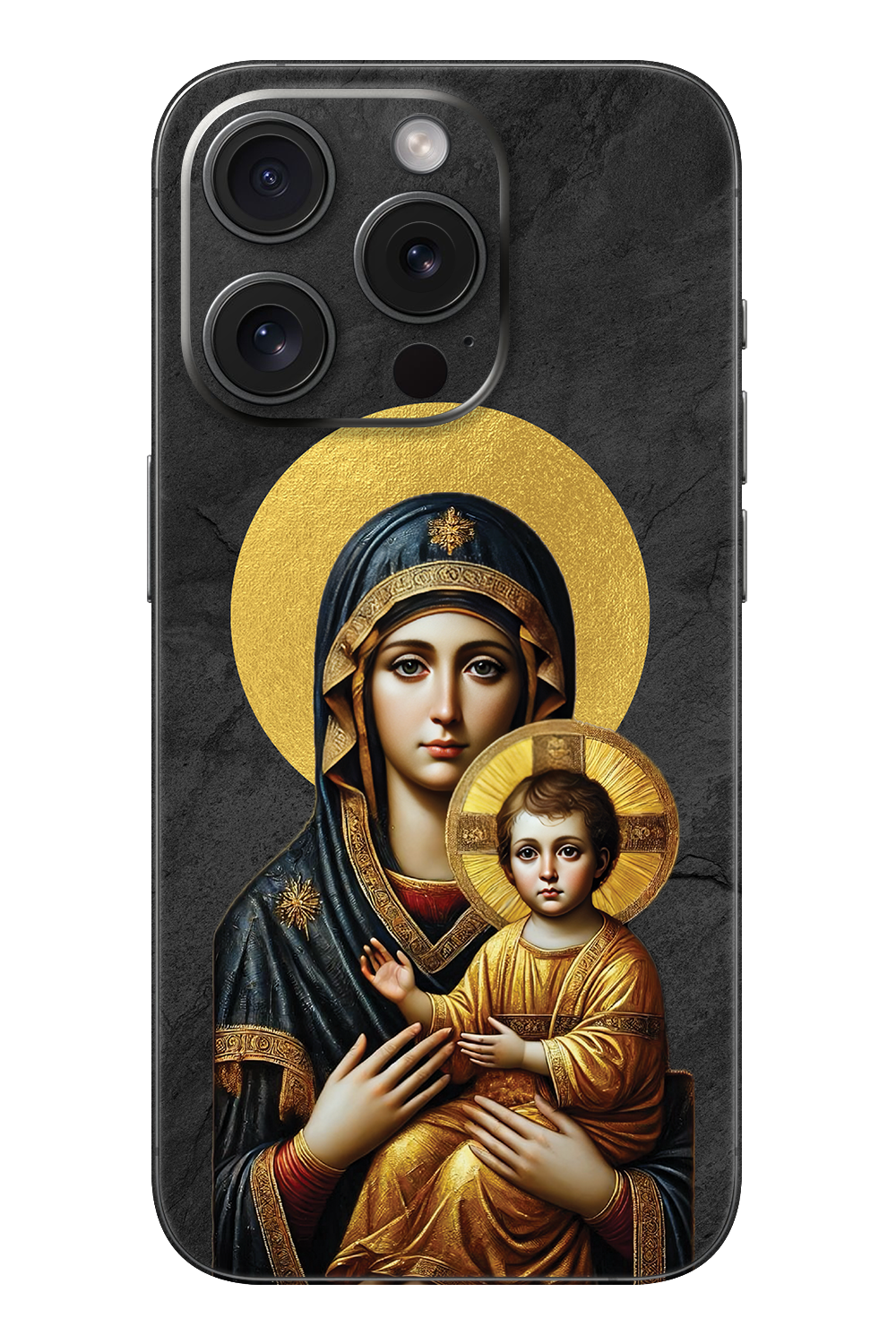 Skin iPhone - Vergine Maria con oro 22k