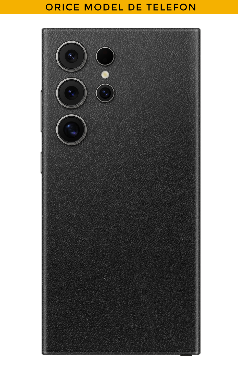 Skin QUALSIASI TELEFONO - Aspetto PELLE Nera