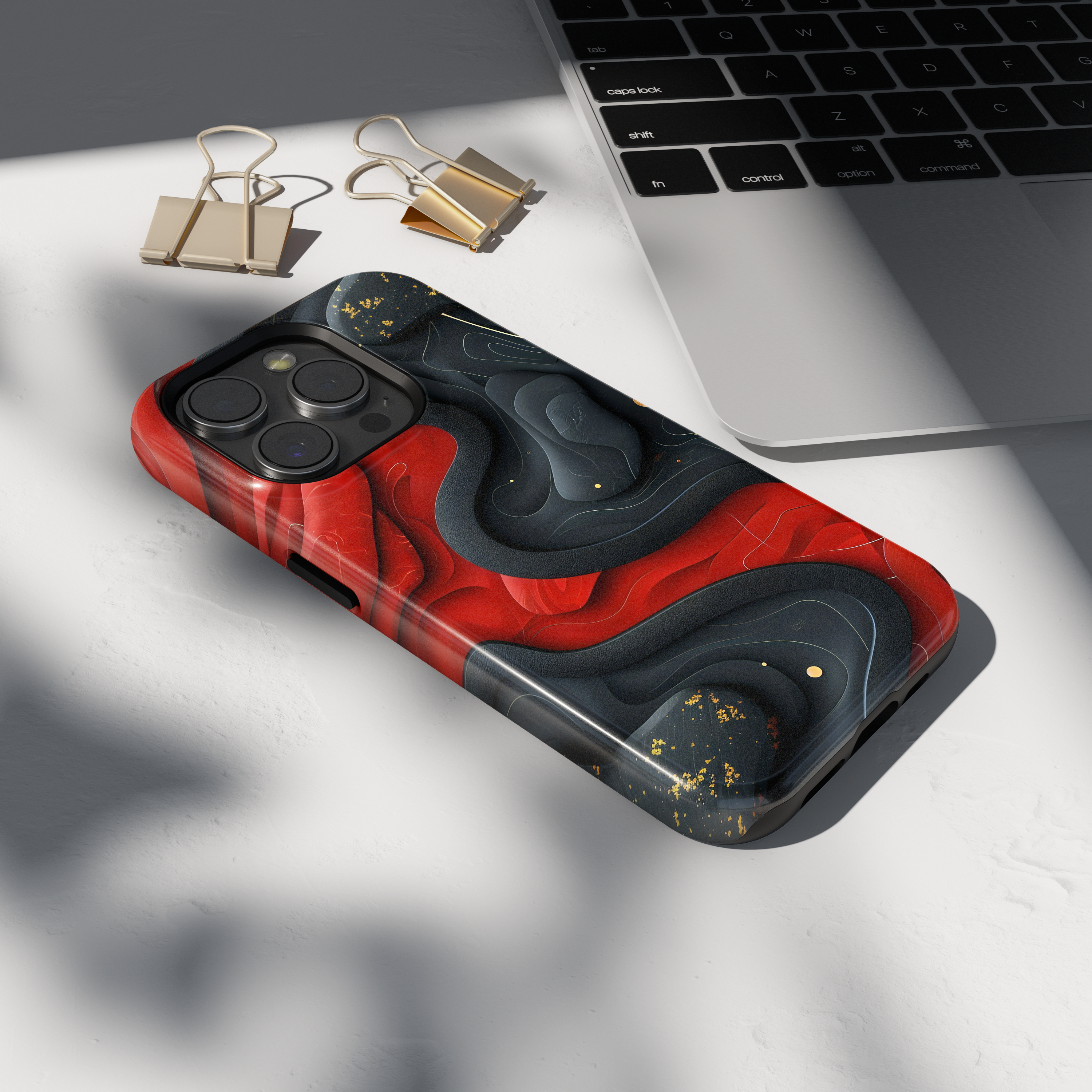 Custodia iPhone - ROSSO NERO