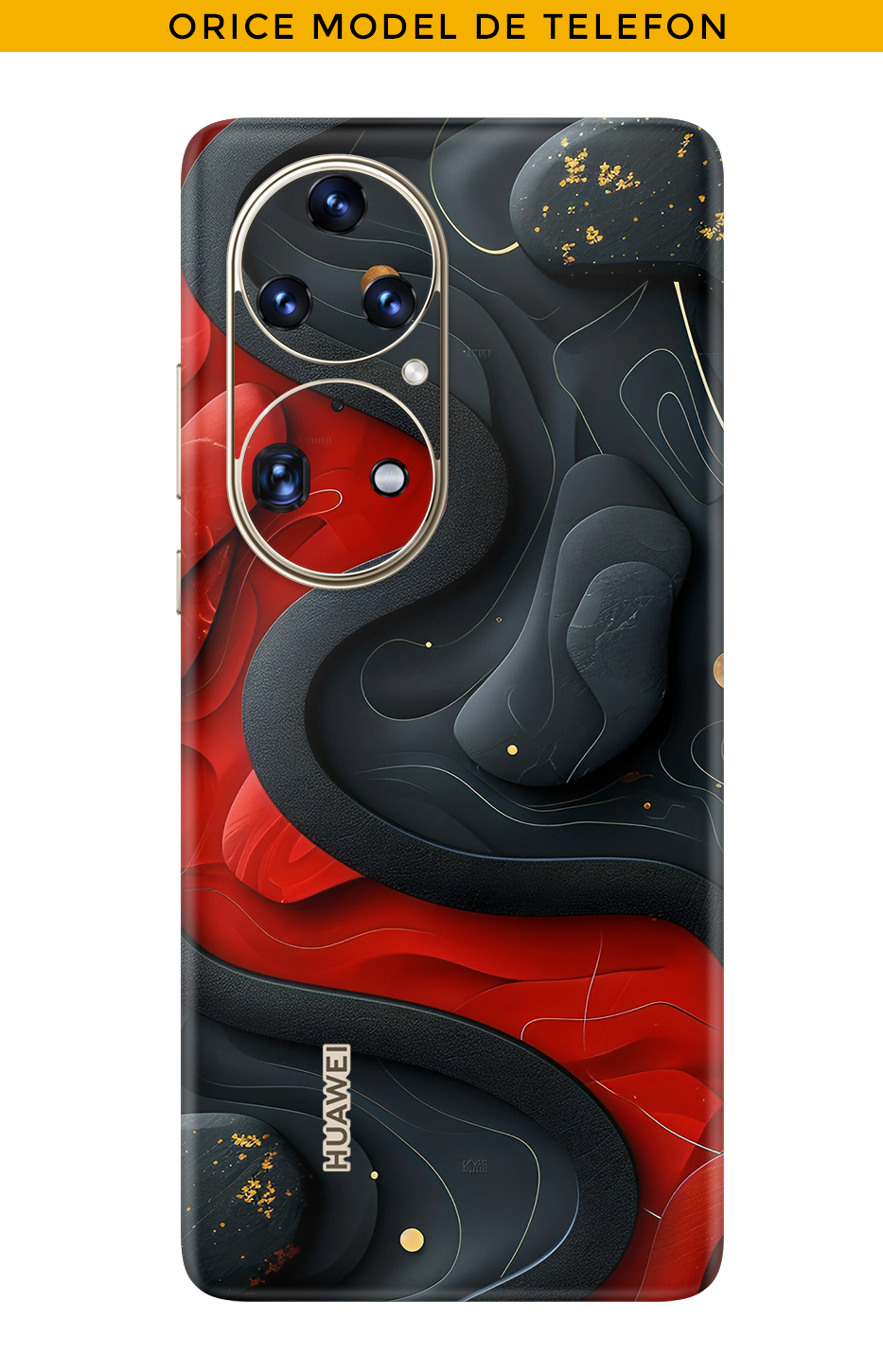 Skin QUALSIASI TELEFONO - Rosso Nero