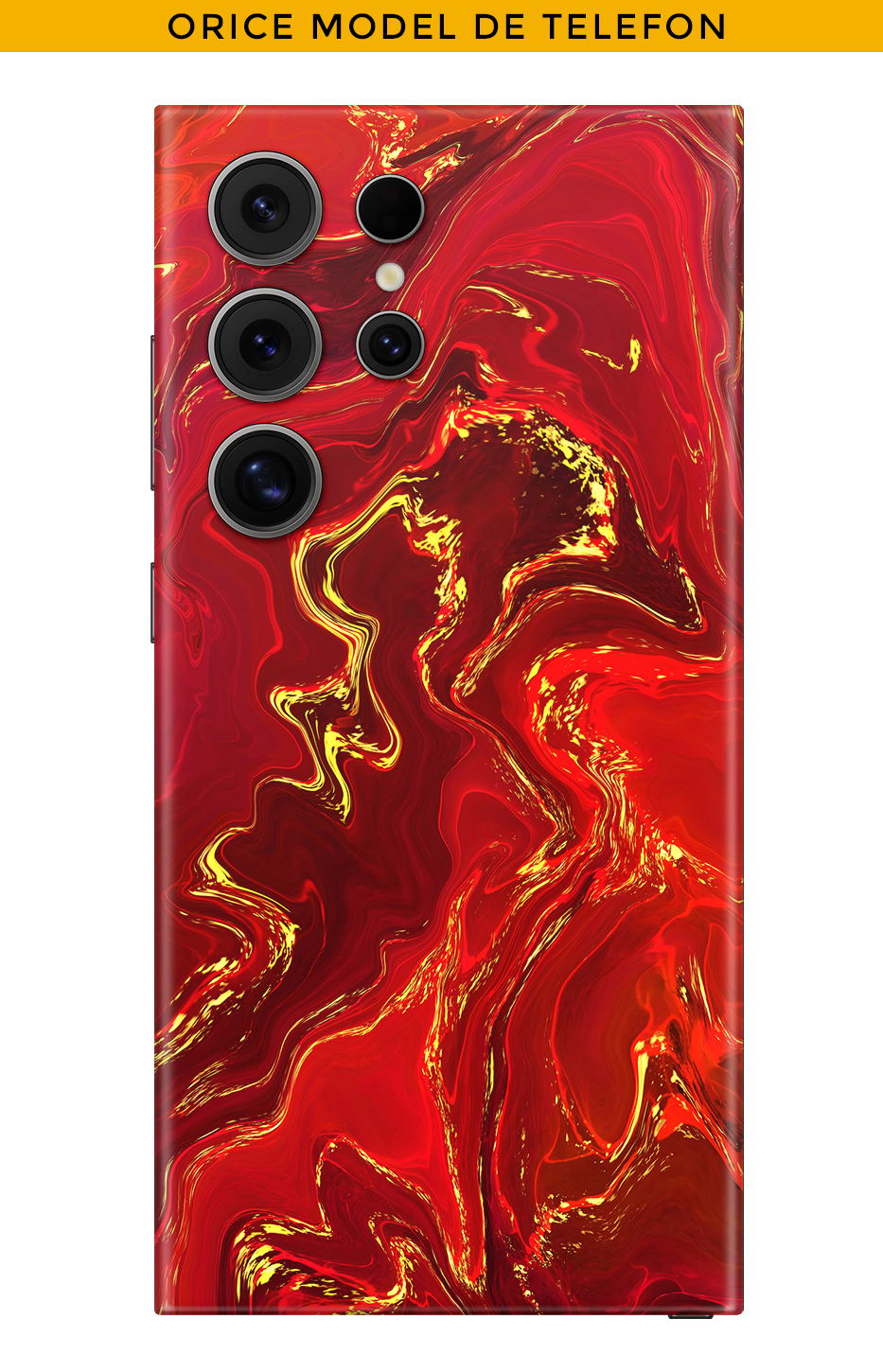Skin QUALSIASI TELEFONO - Rosso Oro