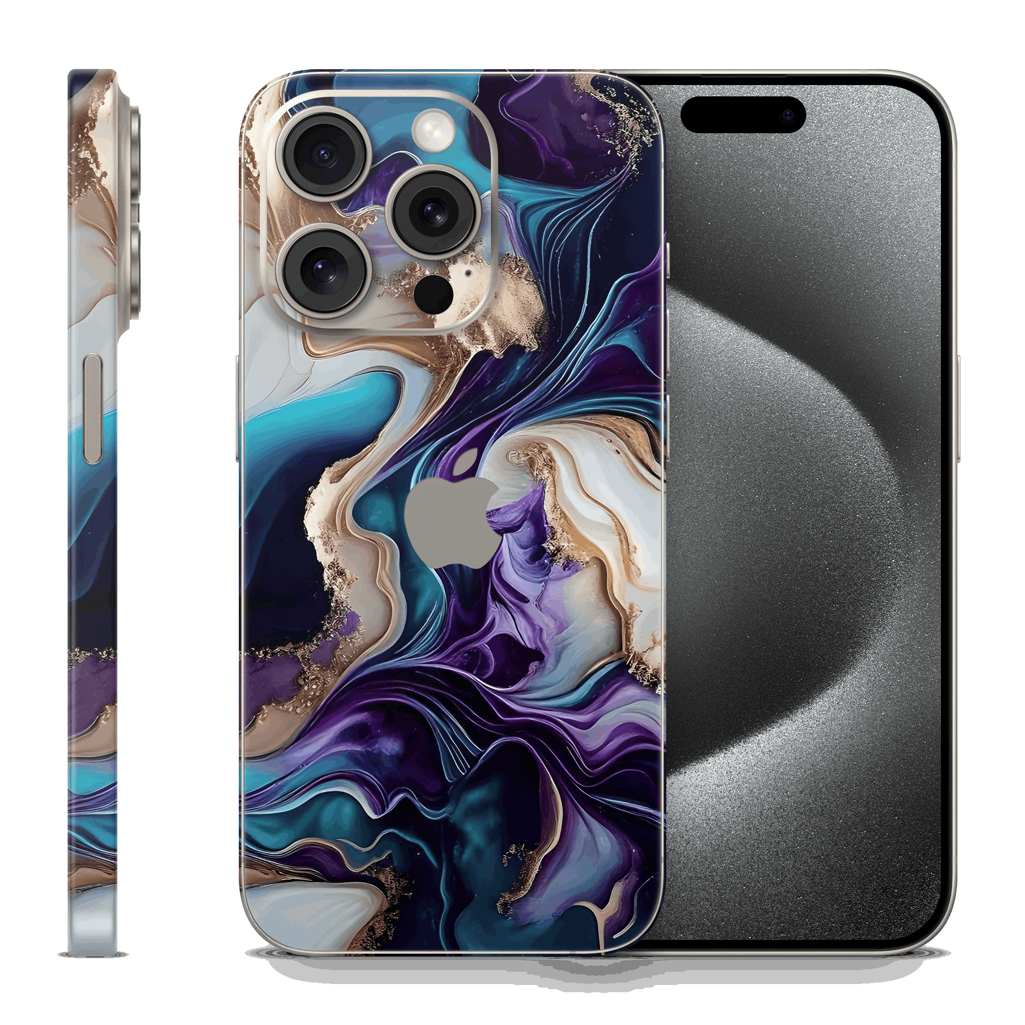 Skin iPhone - Purple Marble (mat)