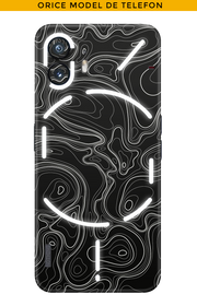 Skin QUALSIASI TELEFONO - Black Damascus
