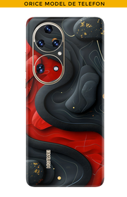 Skin QUALSIASI TELEFONO - Rosso Nero