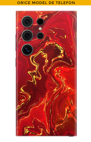 Skin QUALSIASI TELEFONO - Rosso Oro