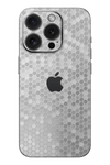 Skin iPhone - Nido d'ape argento 3D